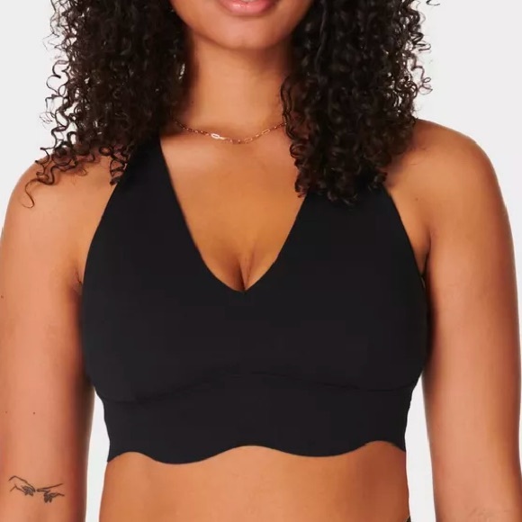 NWT Sweaty Betty Power Contour Plunge Sports Bra Black Women’s Small Activewear - Picture 1 of 5